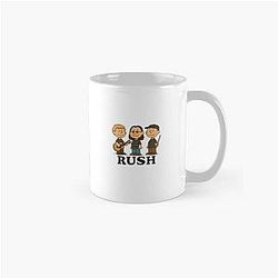 Rush Peanuts Retro Geddy Lee Alex Lifeson Neil Peart Rock Band Classic Mug