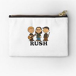 Rush x Peanuts Retro Geddy Lee & Alex Lifeson & Neil Peart Rock Band Zipper Pouch