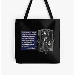 Neil Peart Quote Suburbs All Over Print Tote Bag