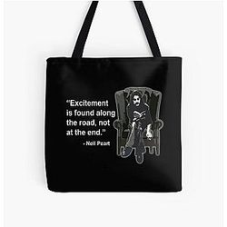 Neil Peart Quote Excitement All Over Print Tote Bag