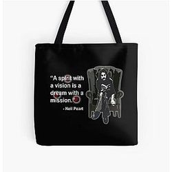 Neil Peart Mission All Over Print Tote Bag