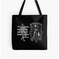 Neil Peart Quote Choice All Over Print Tote Bag