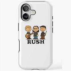 Rush Peanuts Retro Geddy Lee Alex Lifeson Neil Peart Rock Band iPhone Case