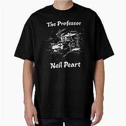 Nil The Professor Neil Peart Rock Band Drummer Oversized T-Shirt