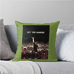 Exit The Warrior Neil Peart Legendary Rush Band Drummer For Fan Art Canvas Throw Pillow