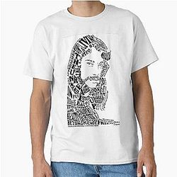 Neil Peart Typography Portrait Classic T-Shirt