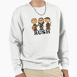 Rush Retro Geddy Lee, Alex Lifeson & Neil Peart Rock Band Pullover Sweatshirt