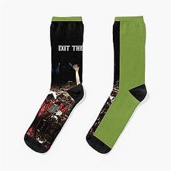 Exit The Warrior Neil Peart Legendary Rush Drummer Fan Art Canvas Socks