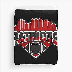 Patriots Football Skyline Team Duvet Cover
