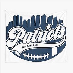 Patriots Football Skyline Tapestry