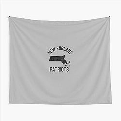 NEW ENGLAND PATRIOTS STATE FLAG BLACK PRINT FOOTBALL COLLECTION TAPESTRY
