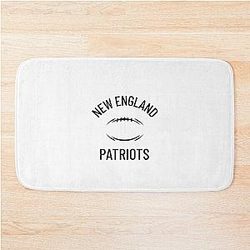 NEW ENGLAND PATRIOTS BLACK FOOTBALL COLLECTION Bath Mat