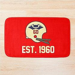 Patriots, Est. 1960, Vintage Distressed Bath Mat