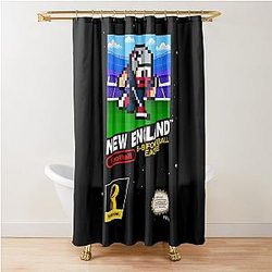 New England Patriots 8-bit Videogame Cartridge Shower Curtain