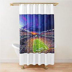 New England Patriots Football Stadium Painting Shower Curtain