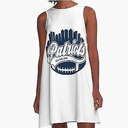 Patriots Football Skyline A-Line Dress
