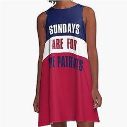 Sundays are for the Patriots New England A-Line Dress