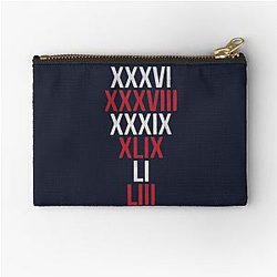 New England Patriots 6X Super Bowl Champion Zipper Pouch