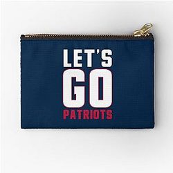 New England Football Fans Go Patriots Zipper Pouch