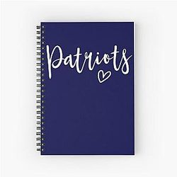 Patriots Women's Sports Team Gear Spiral Notebook