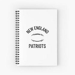 NEW ENGLAND PATRIOTS - BLACK PRINT FOOTBALL COLLECTION Spiral Notebook