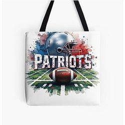 New England Patriots Over Print Tote Bag