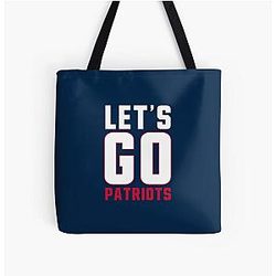 New England Football Fan All Over Print Tote Bag