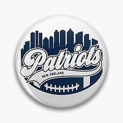 Patriots Football Skyline Pin