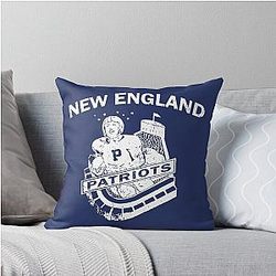 Vintage New England Patriots Throw Pillow