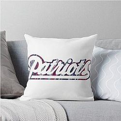 Patriots Brushstroke Background Throw Pillow