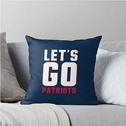 New England Football Fans Go Patriots Throw Pillow
