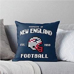 Property of New England Patriots Football Throw Pillow