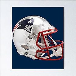 New England Patriots Helmet Poster Icon