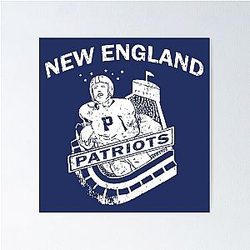Vintage New England Patriots Poster