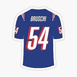 Tedy Bruschi - New England Patriots Throwback Sticker