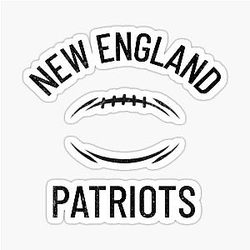 NEW ENGLAND PATRIOTS BLACK FOOTBALL COLLECTION STICKER