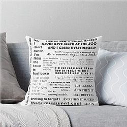 New Girl Nick Miller Quotes Throw Pillow