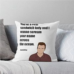 Nick from New Girl sandwich lady Throw Pillow