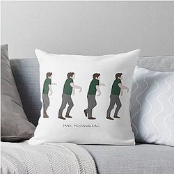 New Girl Panic Moonwalking Throw Pillow