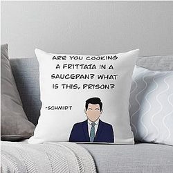 Schmidt from New Girl quote, Frittata in a Saucepan Throw Pillow