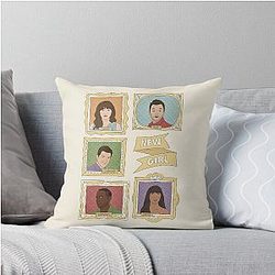 New Girl Throw Pillow