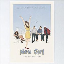 New Girl Minimalist Illustration Poster
