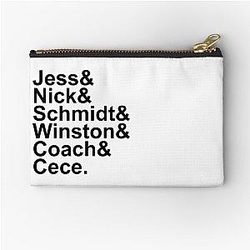 New Girl Design Black Zipper Pouch