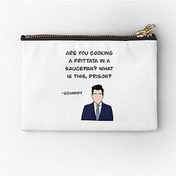 Schmidt from New Girl frittata in a saucepan Zipper Pouch