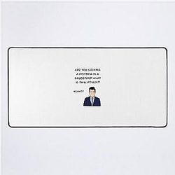 Wesley from New Girl quote, frittata in a saucepan Desk Mat