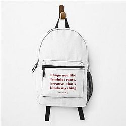 New Girl Feminist Rants Red Backpack