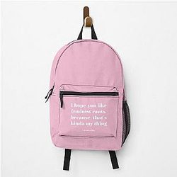 New girl feminist rants on a white backpack