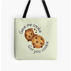 Gave Me a Cookie, Got You a Cookie - Iconic New Girl Quote with Nick and Schmidt All Over Print Tote Bag