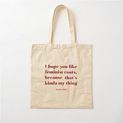 New girl feminist tote bag
