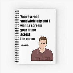 Nick from New Girl quote Womens Spiral Notebook